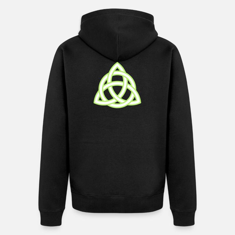 Triskolion Triskele - Unisex Premium Bio Zip Hoodie - Schwarz