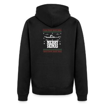 Ski de Noël moche - Veste à capuche bio Premium Unisexe - noir - Dos - Nico (187cm)