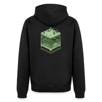 Retro Gaming - Unisex Premium Organic Zip Hoodie - black - Back - Nico (187cm)