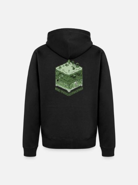 Retro Gaming - Unisex Premium Organic Zip Hoodie - black