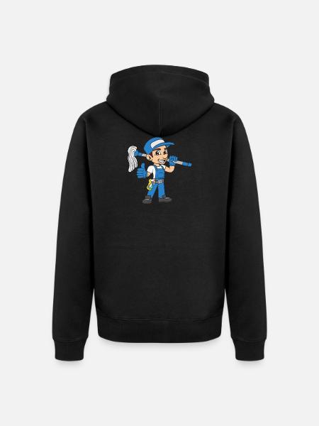 cleaner - Unisex Premium Organic Zip Hoodie - black
