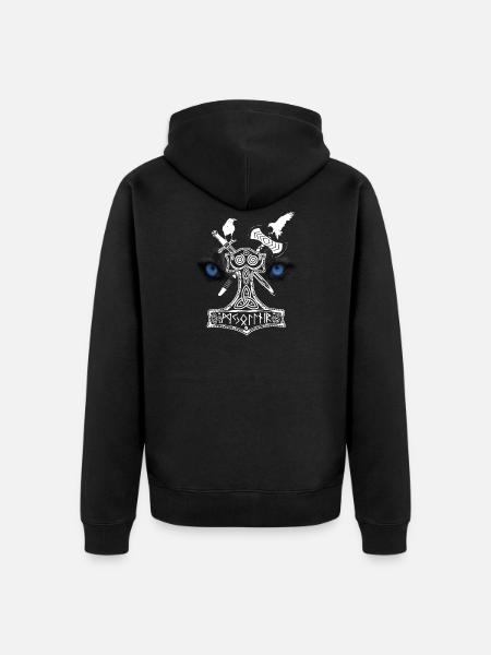 Thor - Unisex Premium Organic Zip Hoodie - black