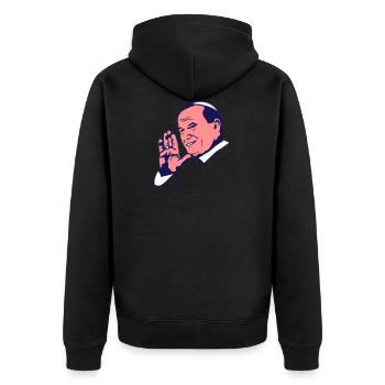 jean paul 2 pape saint pere personnalite - Veste à capuche bio Premium Unisexe - noir - Dos - Nico (187cm)