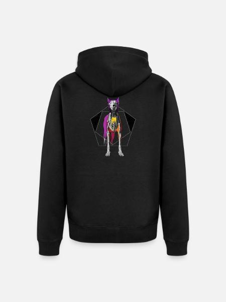 dog shirt - Unisex Premium Organic Zip Hoodie - black