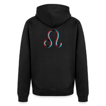 Signe du zodiaque Leo Leo - Veste à capuche bio Premium Unisexe - noir - Dos - Nico (187cm)