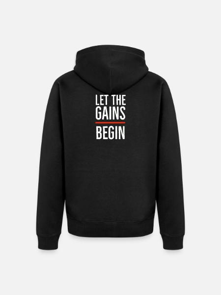Que les gains commencent - Veste à capuche bio Premium Unisexe - noir