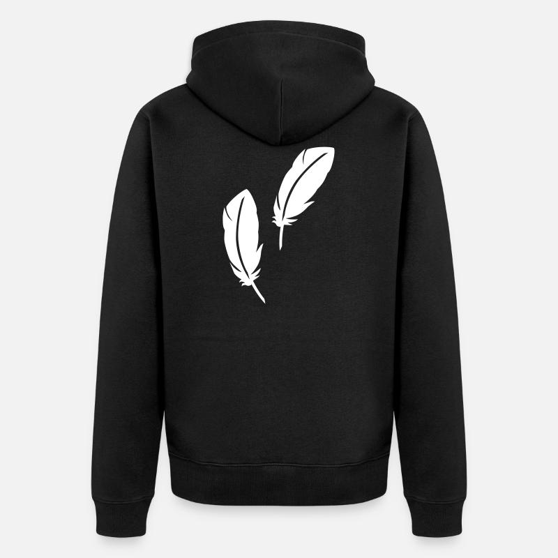 plumes - Veste à capuche bio Premium Unisexe - noir