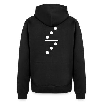 Domino Gruppenkostüm 3 3 Fasching Geschenk T-Shirt - Unisex Premium Bio Zip Hoodie - Schwarz - Hinten - Nico (187cm)