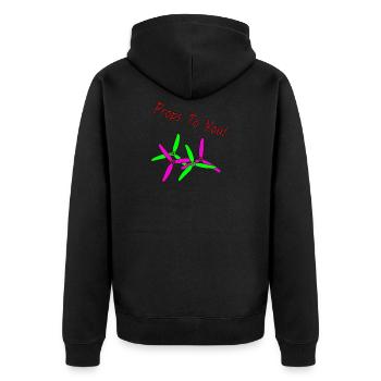 FPV drone, drone shirt. Heli airplane model building - Unisex Premium Organic Zip Hoodie - black - Back - Nico (187cm)