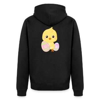 Mignon petit poussin de Pâques avec des oeufs de Pâques - Veste à capuche bio Premium Unisexe - noir - Dos - Nico (187cm)