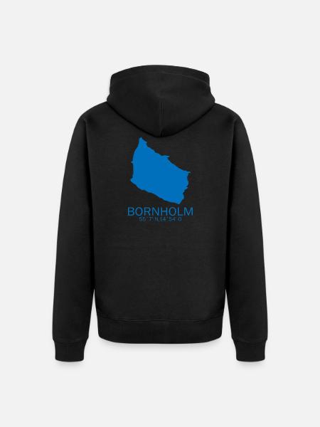 Bornholm gave Danmark siger Nord - Premium økologisk unisex-hættejakke - sort