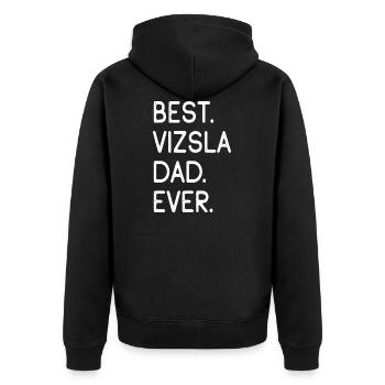 Vizsla Magyar Vizsla Hungarian Pointing Dog - Unisex Premium Organic Zip Hoodie - black - Back - Nico (187cm)