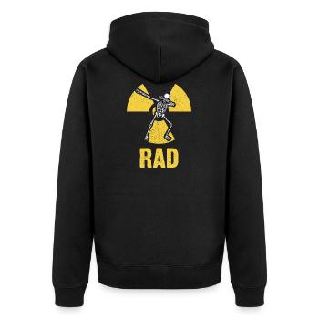 Rad tupf Skelett mri Technologe Radiologie - Unisex Premium Bio Zip Hoodie - Schwarz - Hinten - Nico (187cm)