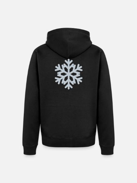 Snowflake - Unisex Premium Organic Zip Hoodie - black