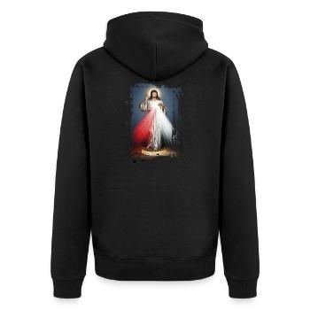 Jésus - Veste à capuche bio Premium Unisexe - noir - Dos - Nico (187cm)