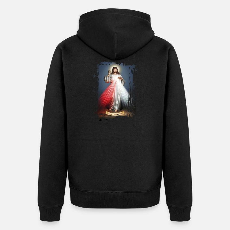 Jésus - Veste à capuche bio Premium Unisexe - noir