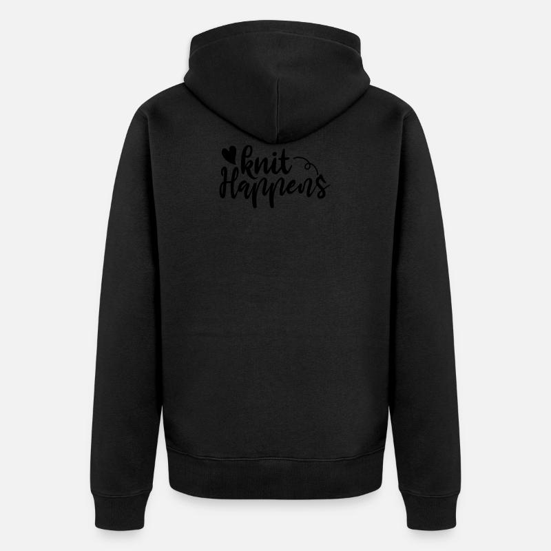 STRICK PASSIERT - Unisex Premium Bio Zip Hoodie - Schwarz