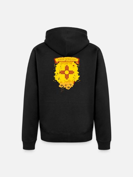New Mexico - Unisex Premium Organic Zip Hoodie - black