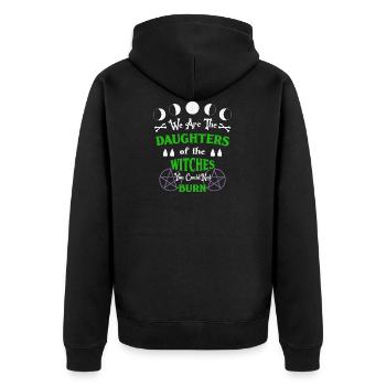 We are the daughters of the witches who did not - Unisex Premium Organic Zip Hoodie - black - Back - Nico (187cm)