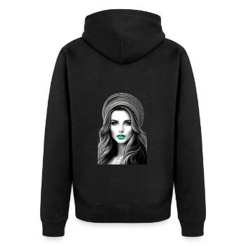 beauty femmes - Veste à capuche bio Premium Unisexe - noir - Dos - Nico (187cm)