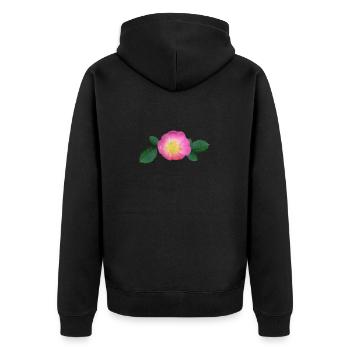 Rose Rose pink Rose - Veste à capuche bio Premium Unisexe - noir - Dos - Nico (187cm)