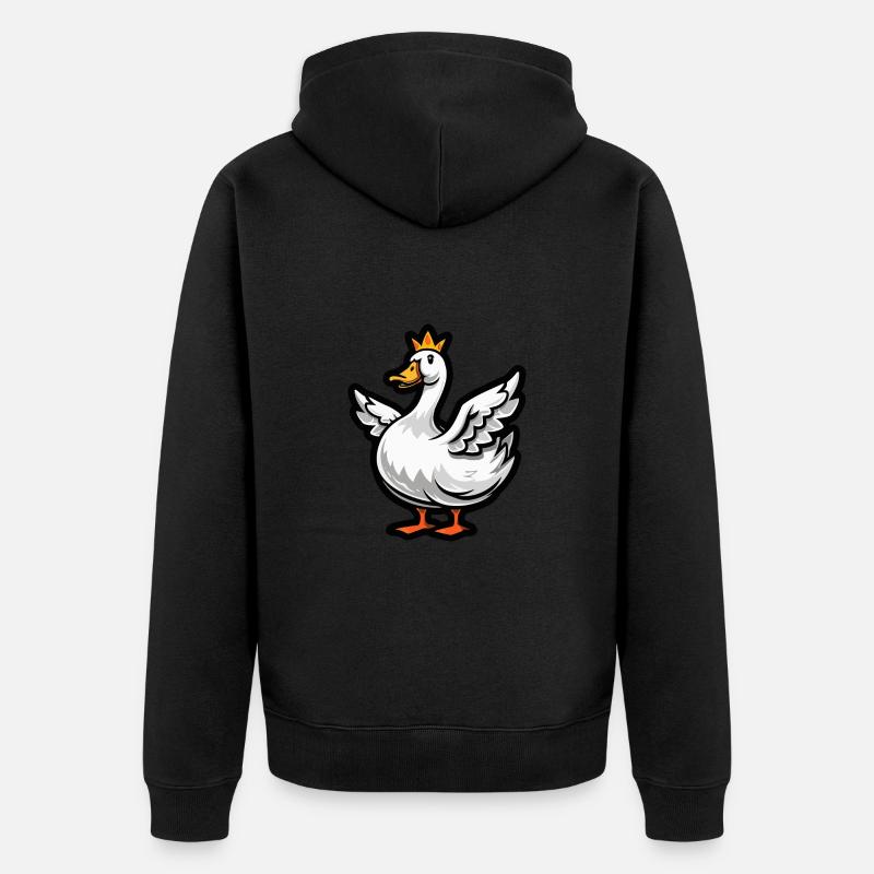 Couronne BD Oie - Veste à capuche bio Premium Unisexe - noir
