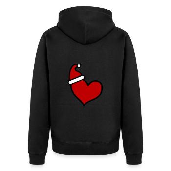 Coeur Noël - Veste à capuche bio Premium Unisexe - noir - Dos - Nico (187cm)