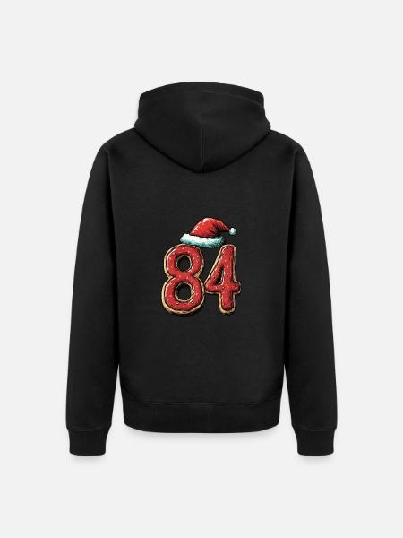 84 Numéro Noël - Veste à capuche bio Premium Unisexe - noir