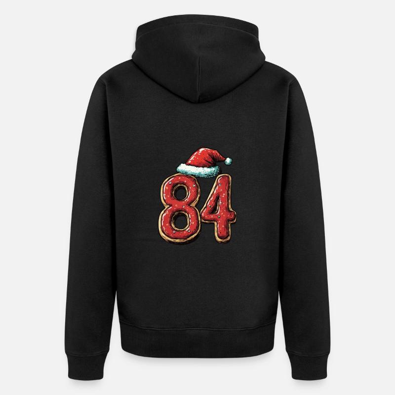 84 Numéro Noël - Veste à capuche bio Premium Unisexe - noir