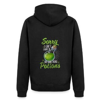 Chemistry Nature Magic Science - Unisex Premium Organic Zip Hoodie - black - Back - Nico (187cm)