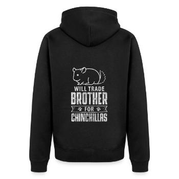 Haustier Nachtaktiv Tierliebhaber Lieblingstier - Unisex Premium Bio Zip Hoodie - Schwarz - Hinten - Nico (187cm)