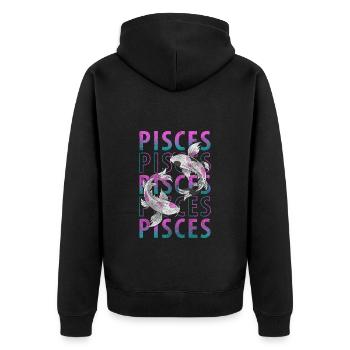 Horoscope du zodiaque Constellation du zodiaque - Veste à capuche bio Premium Unisexe - noir - Dos - Nico (187cm)