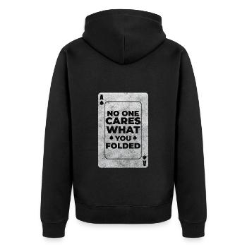 Jeu de cartes Card Hold’em All In - Veste à capuche bio Premium Unisexe - noir - Dos - Nico (187cm)