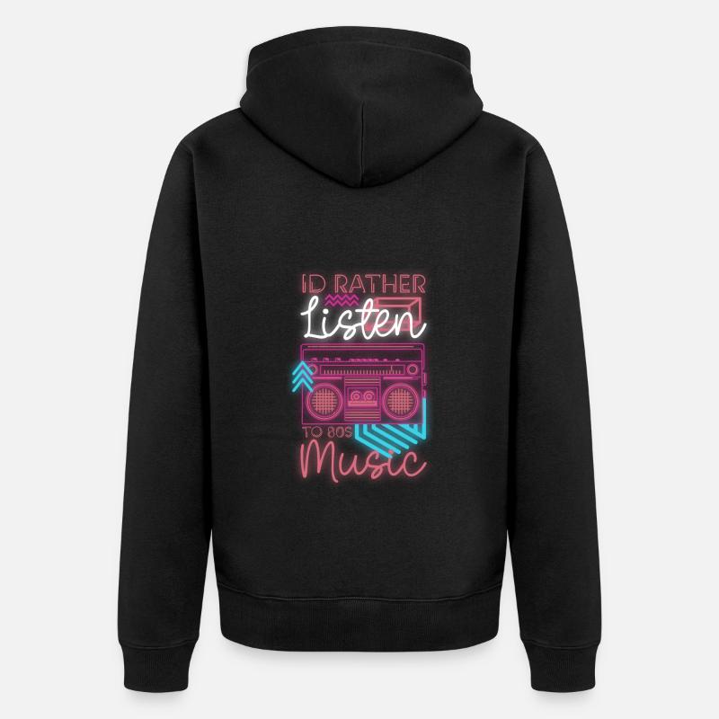 Costume disco des années 80 - Veste à capuche bio Premium Unisexe - noir