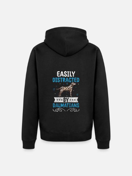 Dog Breed Paws Points - Unisex Premium Organic Zip Hoodie - black