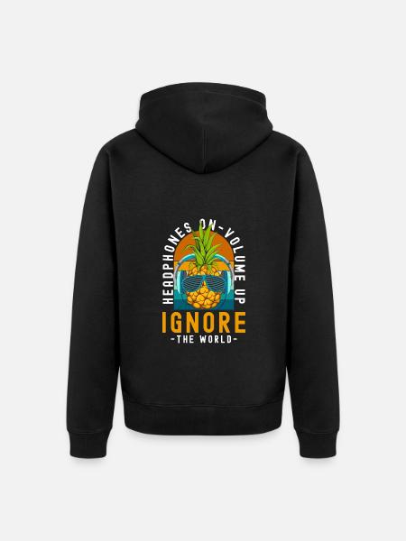 Musicians Techno Songs Festival - Unisex Premium Organic Zip Hoodie - black