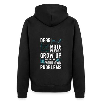 Student Uni Jura - Unisex Premium Bio Zip Hoodie - Schwarz - Hinten - Nico (187cm)