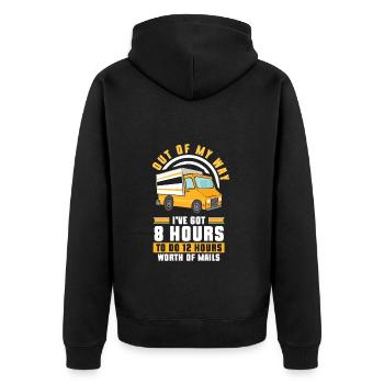 Postman Postman Parcels Courier Service - Unisex Premium Organic Zip Hoodie - black - Back - Nico (187cm)