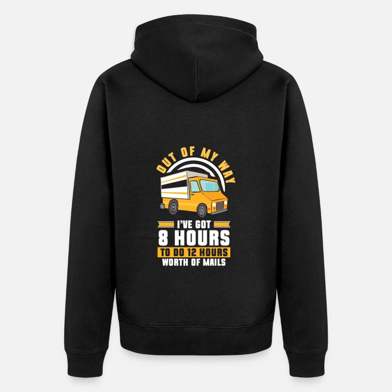 Postman Postman Parcels Courier Service - Unisex Premium Organic Zip Hoodie - black