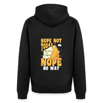 Les dormeurs dorment fatigués - Veste à capuche bio Premium Unisexe - noir - Dos - Nico (187cm)