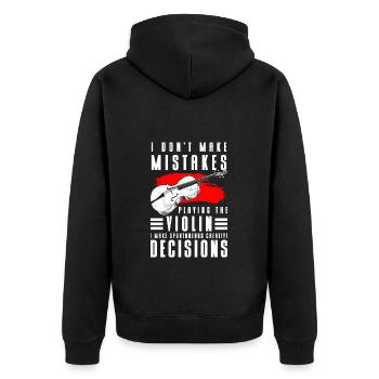 Musiker Kunst Lifestyle Unterhalter - Unisex Premium Bio Zip Hoodie - Schwarz - Hinten - Nico (187cm)