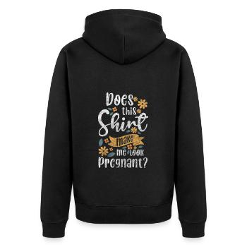 Pregnant Mom Love Family - Unisex Premium Organic Zip Hoodie - black - Back - Nico (187cm)