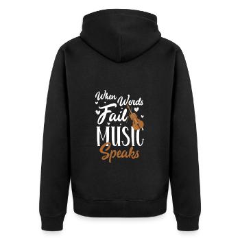 Musicien Joueur Geiger Musikverein - Veste à capuche bio Premium Unisexe - noir - Dos - Nico (187cm)