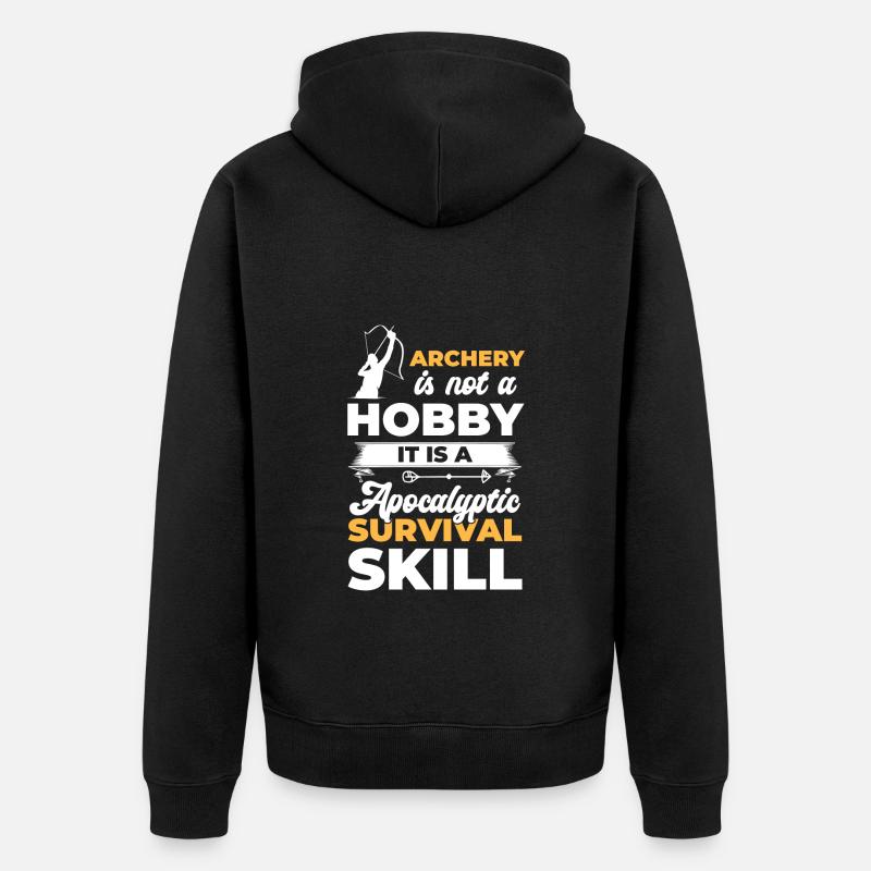 Archer Longbow Hobby Résultats - Veste à capuche bio Premium Unisexe - noir