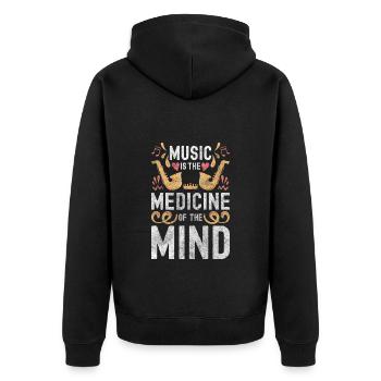 Orchestre de concert d’instruments de musique - Veste à capuche bio Premium Unisexe - noir - Dos - Nico (187cm)
