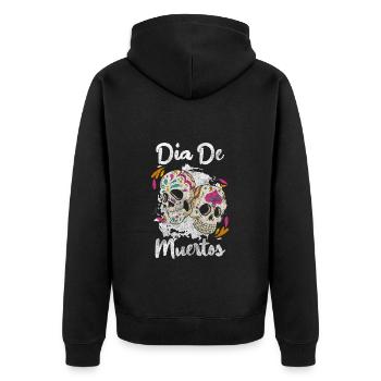 Holiday Feast October Commemoration - Unisex Premium Organic Zip Hoodie - black - Back - Nico (187cm)