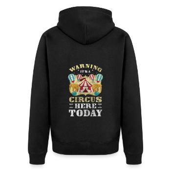 Circus Director Clown Idiots - Unisex Premium Organic Zip Hoodie - black - Back - Nico (187cm)