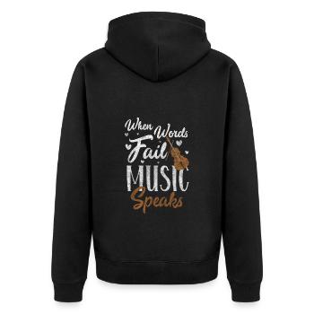 Symphonie de violoniste - Veste à capuche bio Premium Unisexe - noir - Dos - Nico (187cm)