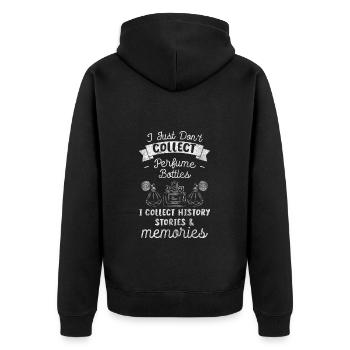 Duft Note Körperpflege Duftspray - Unisex Premium Bio Zip Hoodie - Schwarz - Hinten - Nico (187cm)