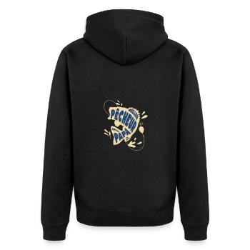 Meilleur pêcheur certifié papa en 2023 t-shirt - Veste à capuche bio Premium Unisexe - noir - Dos - Nico (187cm)